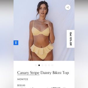 Montce Canary Striped Yellow Bikini Set